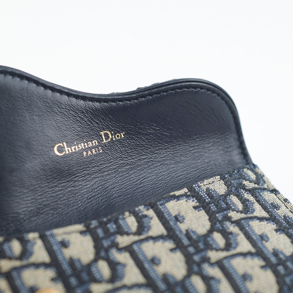 Christian Dior Trotter Saddle Oblique Zipper  Holder