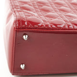Christian Dior Medium Lady Dior Patent Red