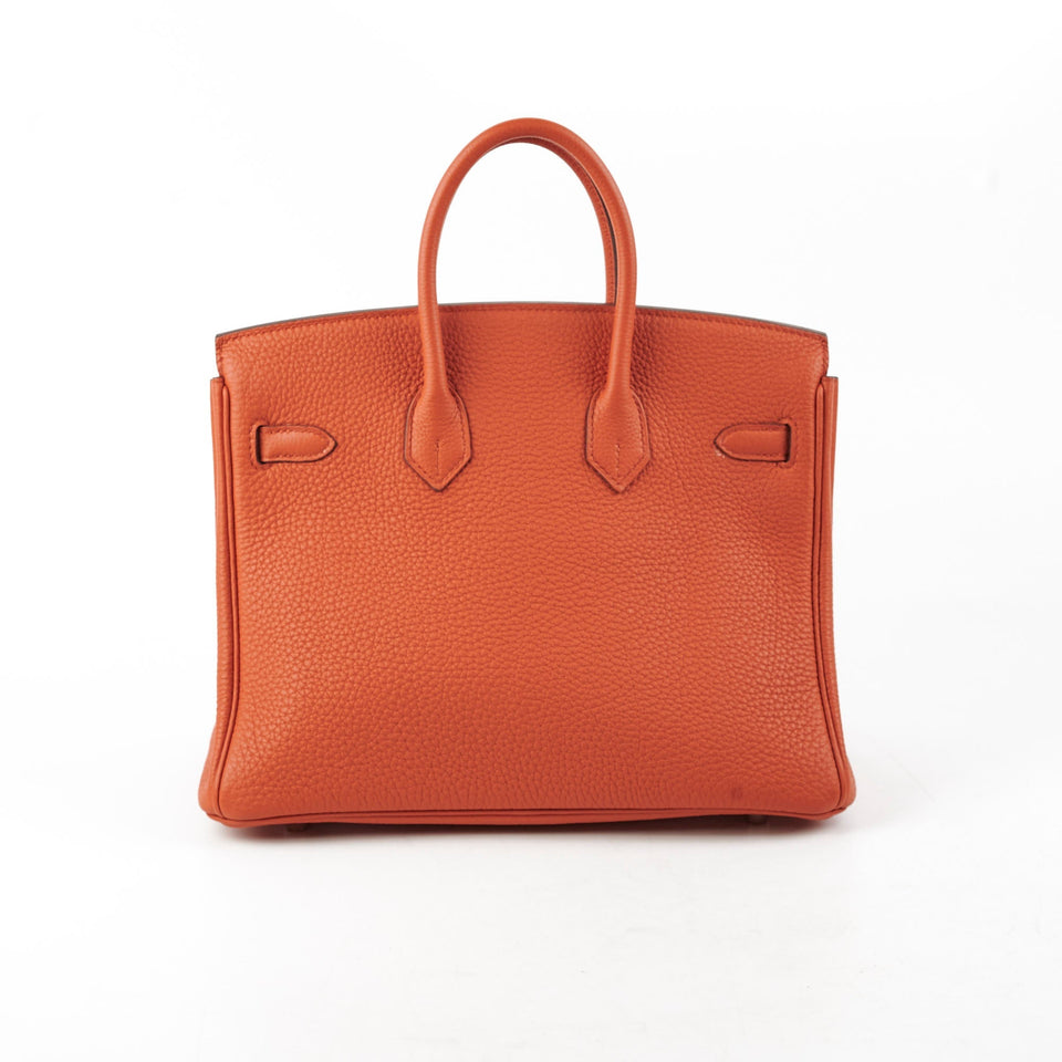 Hermes Birkin 25 Battue/Rouge Y Stamp