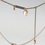 Hermes Ex- Libris Pendant Rose Gold One Diamond Necklace