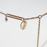 Hermes Ex- Libris Pendant Rose Gold One Diamond Necklace