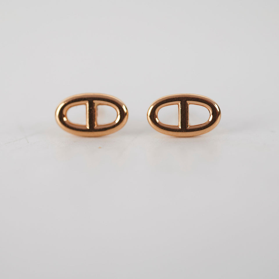 Hermes Farandole Rose Gold Stud Earrings