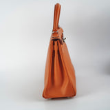 Hermes Kelly 28 Orange P Square Stamp