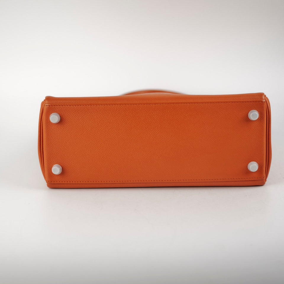 Hermes Kelly 28 Orange P Square Stamp