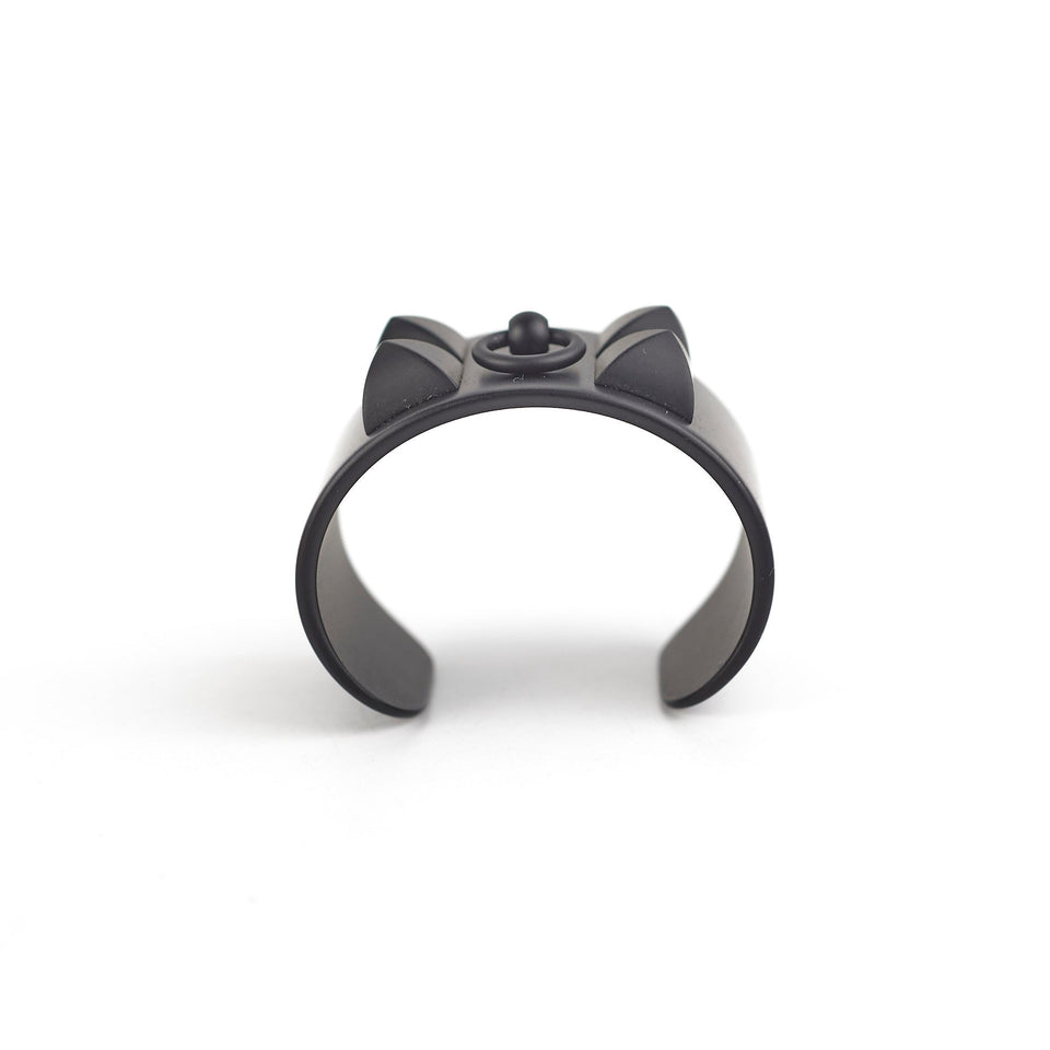 Hermes Collier De Chien Aluminium Bracelet Noir