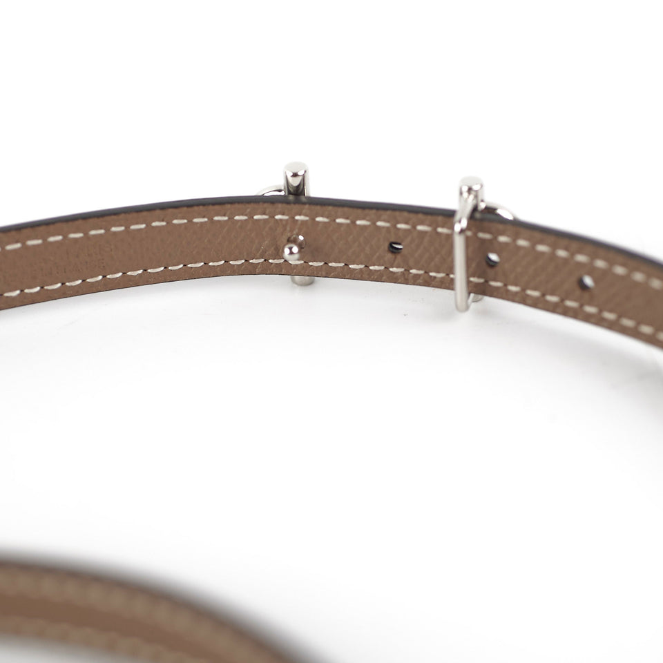 Hermes Gamma Reversible Belt 75cm Noir/Etoupe