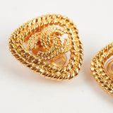 Chanel CC Triangle Clip-on Earrings