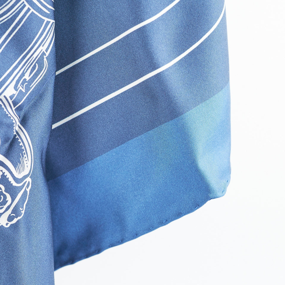 Hermes Dark Blue 90cm Square Scarf