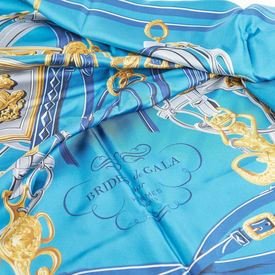 Hermes Dark Blue 90cm Square Scarf