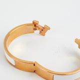 Hermes H White Clic Bracelet PM