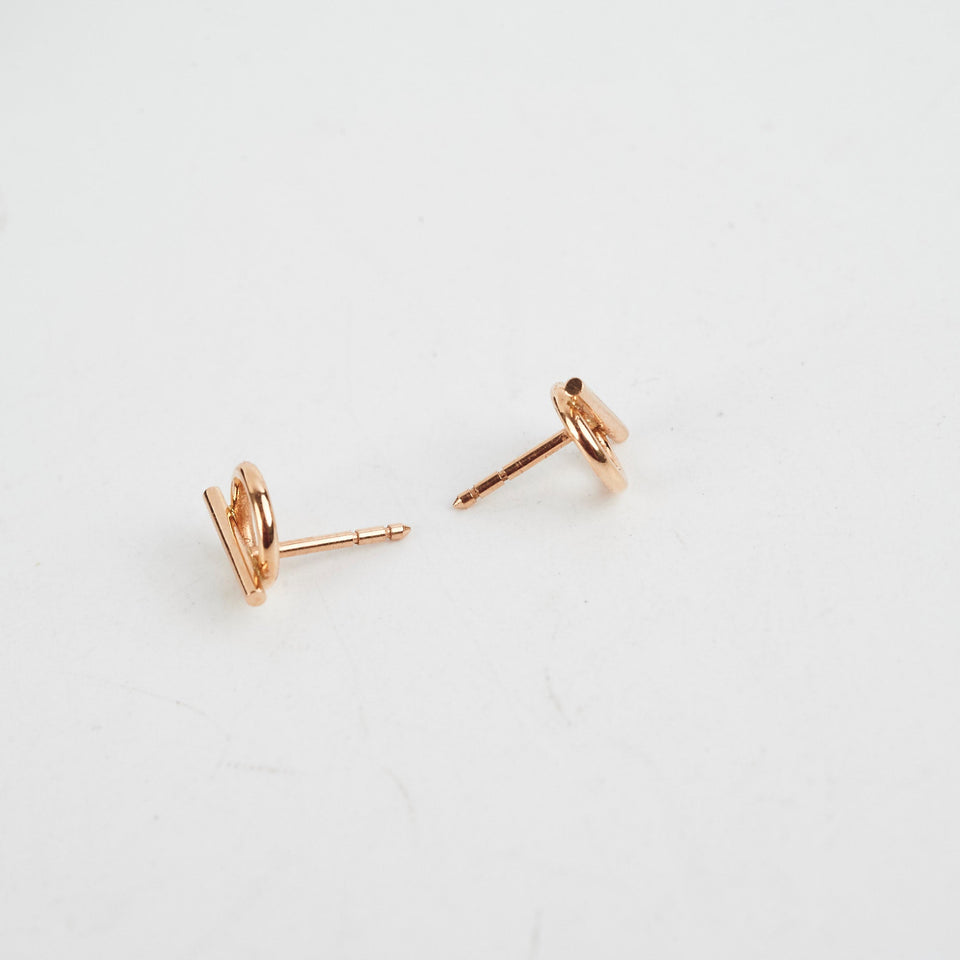 Hermes Echappee Small Earrings Rose Gold