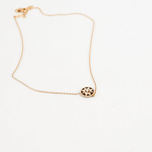Christian Dior Rose De Vents Yellow Gold with Diamond Necklace