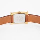 Hermes H Heure Watch Small 25mm Gold - A Square