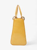 Christian Dior Lady Dior Yellow Patent Leather Medium