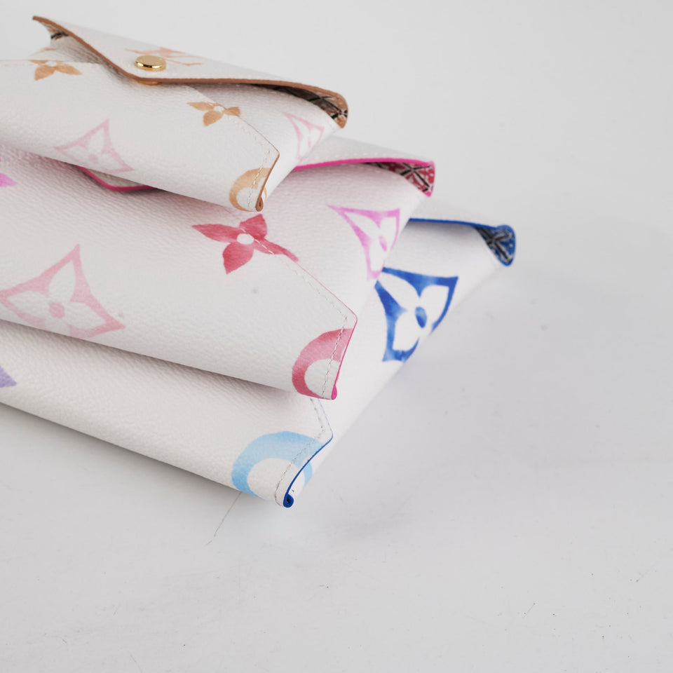 Louis Vuitton 3 Kirgami Pouch Clutch Giant Monogram Watercolor Set