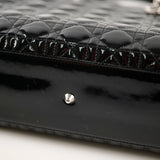 Christian Dior Large Lady Dior Black Patent