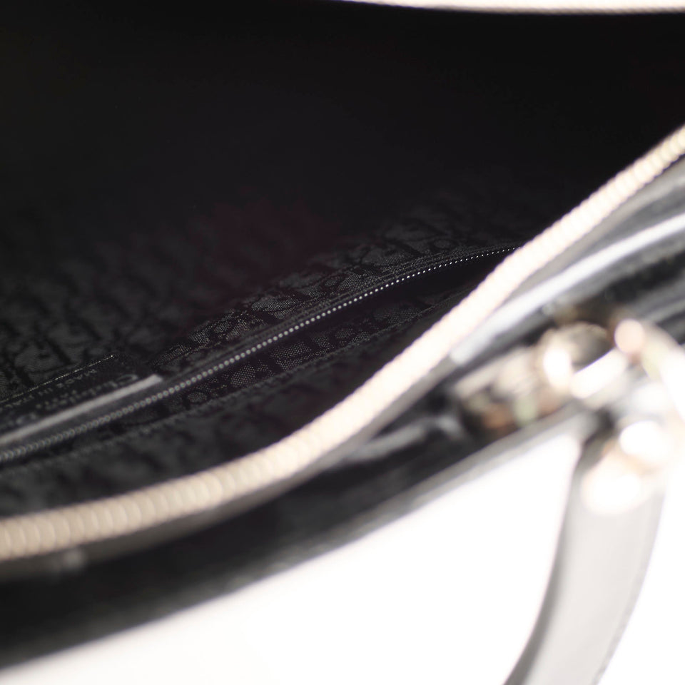 Christian Dior Large Lady Dior Black Patent