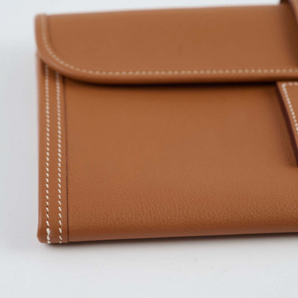 Hermes Elan Clutch Gold Swift C stamp 2018