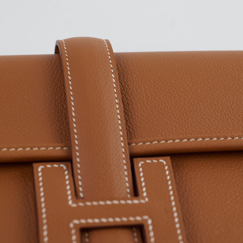 Hermes Elan Clutch Gold Swift C stamp 2018