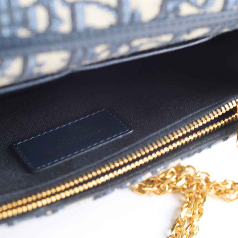 Christian Dior Montaigne Belt Bag with Chain Navy