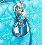 Dior Large Lady Dior Turquoise Cannage Lambskin