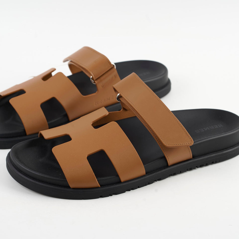Hermes Chypre Sandal Size 40 Naturel
