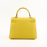 Hermes Kelly 25 Jaune De Naple Espom Sellier 2024