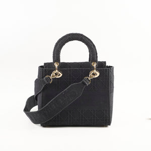 Christian Dior Lady Dior Small Black Fabric - 2020