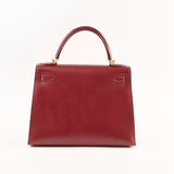 Hermes Kelly 28 Rouge   Box Calf - Stamp E Square 2001