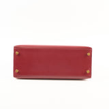 Hermes Kelly 28 Rouge   Box Calf - Stamp E Square 2001