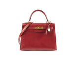 Hermes Kelly 28 Rouge   Box Calf - Stamp E Square 2001