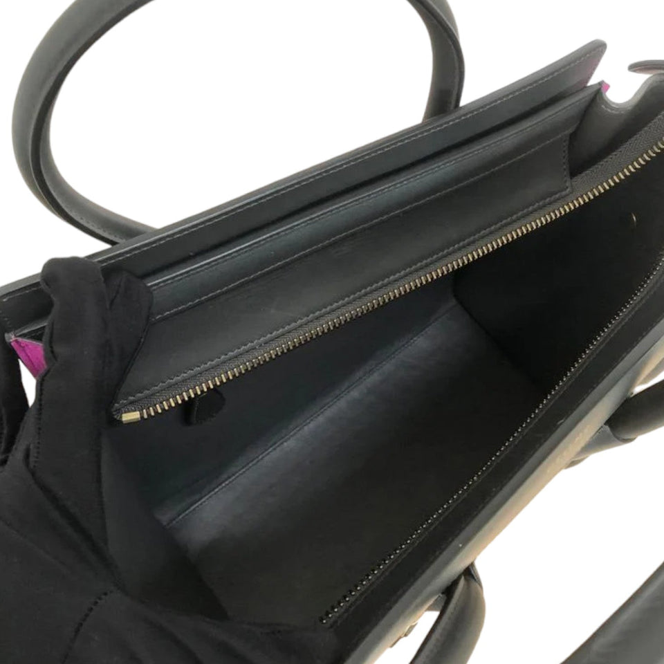 Micro Luggage Tote Grained Calfskin Tri-Color GHW