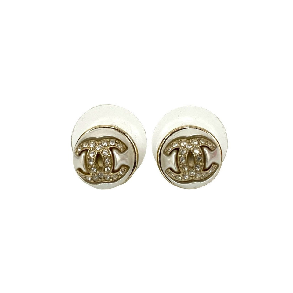 Chanel Coco Mark Faux Pearl Earrings