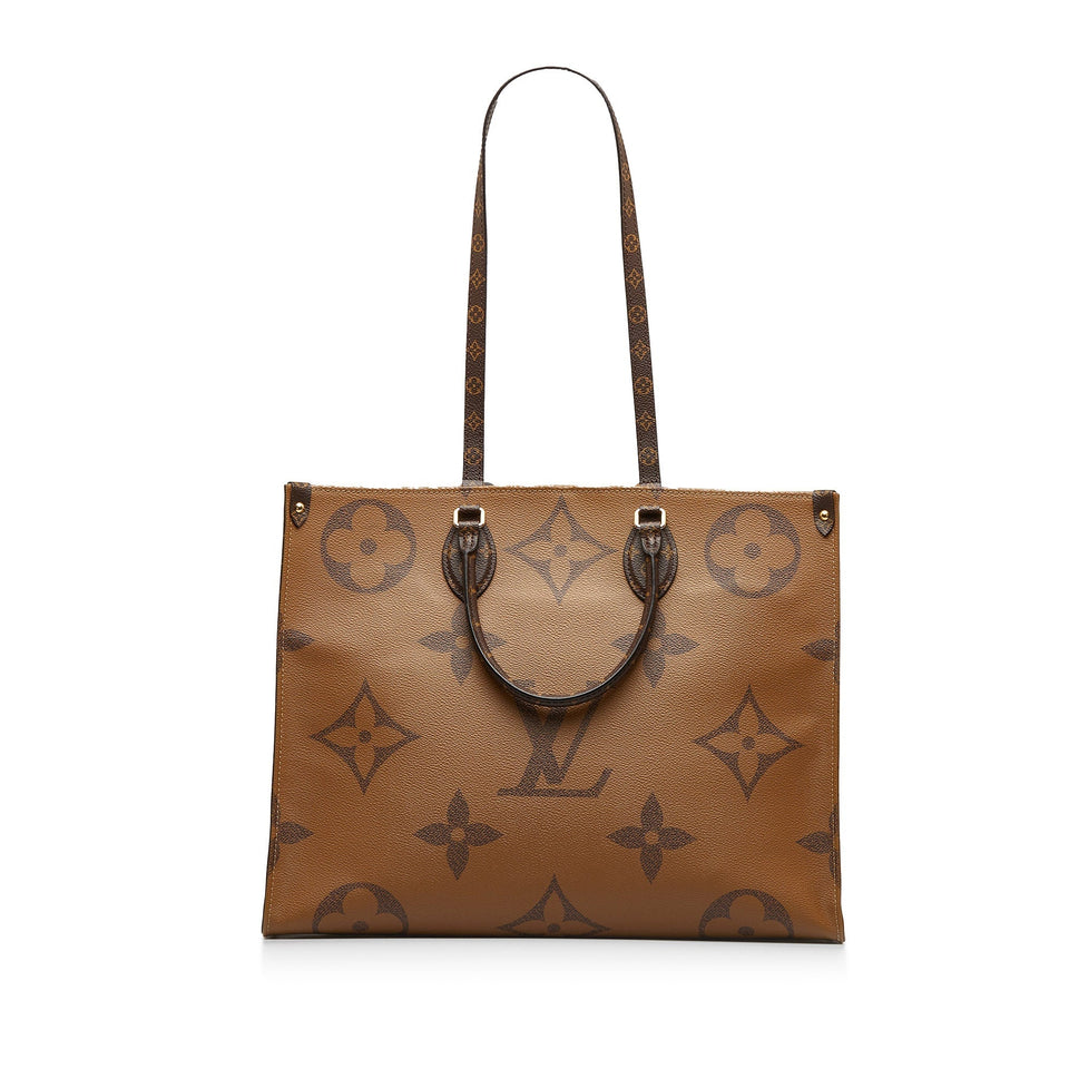 Louis Vuitton Monogram Giant Reverse OnTheGo GM Satchel Tote