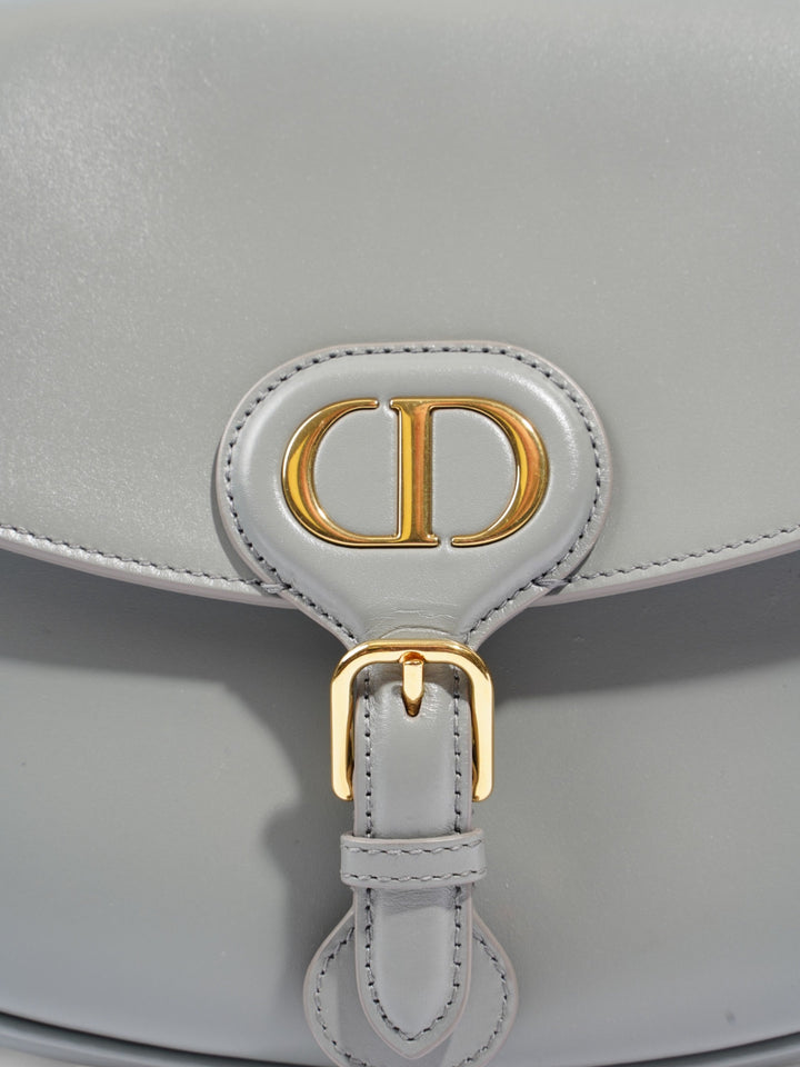 Christian Dior Bobby Grey Calfskin Leather Medium
