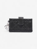 Christian Dior Lady Dior Jasmine  Holder Black / Silver Lambskin Leather