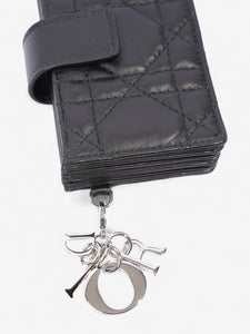 Christian Dior Lady Dior Jasmine  Holder Black / Silver Lambskin Leather