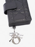 Christian Dior Lady Dior Jasmine  Holder Black / Silver Lambskin Leather