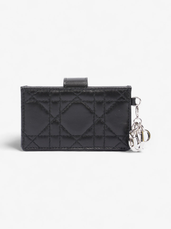 Christian Dior Lady Dior Jasmine  Holder Black / Silver Lambskin Leather