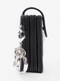 Christian Dior Lady Dior Jasmine  Holder Black / Silver Lambskin Leather