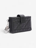 Christian Dior Lady Dior Jasmine  Holder Black / Silver Lambskin Leather