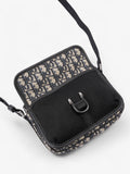 Christian Dior Monogram Messenger Bag Black / Blue Oblique Cotton
