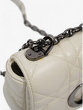 Christian Dior Caro Latte Dior Calfskin Leather Small