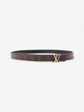 Louis Vuitton LV Iconic Reversible Belt Monogram / Black / Gold Coated Canvas 85cm / 34"
