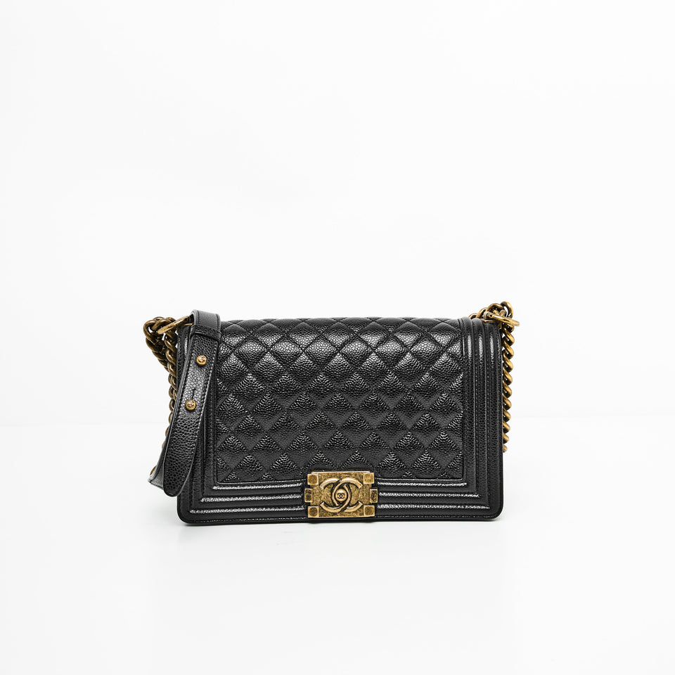 Chanel LE BOY MEDIUM IN BLACK
