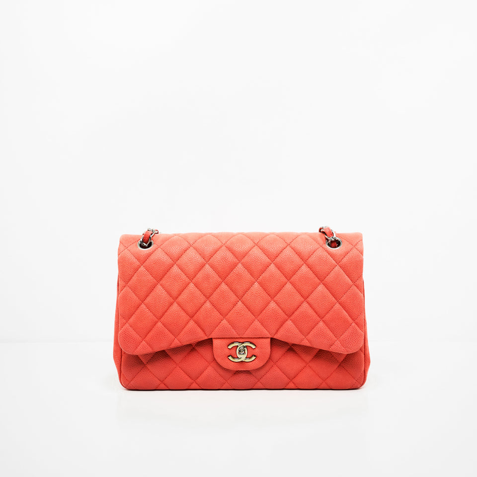 Chanel Caviar Classic Jumbo Pink
