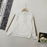 Burberry Autumn and Winter Classic Plaid Wheel Cloth Splicing Sweatshirt
