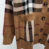 Burberry Plaid Wool-Blend Cardigan