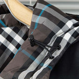 Burberry Classic Plaid & EKD Logo Reversible Down Jacket