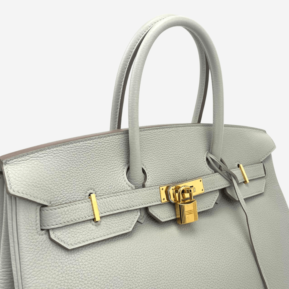 Hermes Togo Birkin 35 Gris Perle Pearl Gray w/ Gold